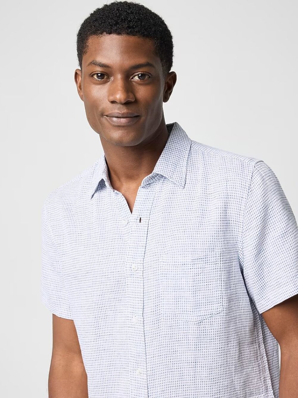 J. Crew Factory Short-sleeve dobby dot shirt